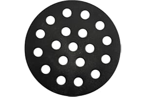 Quantfire 6.5" Cast Iron Bottom Fire Grate, BBQ High Heat Charcoal Plate for S/Mini/Medium Big Green Egg Fire Grate Grill Charcoal Replacement Accessories