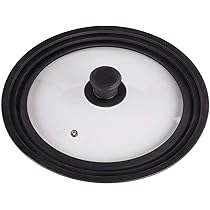 Xavax Universele Deksel (Siliconenring Voor Potten En Pannen Met 24, 26 En 28 cm Diameter, Stoomgat, Getrapt Randdesign, Glas, Vaatwasmachinebestendig, Ruimtebesparend Xavax Universele Deksel (Siliconenring Voor Potten En Pannen Met 24, 26 En 28 cm Diameter, Stoomgat, Getrapt Randdesign, Glas, Vaatwasmachinebestendig, Ruimtebesparend