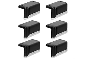 AKTIVE 61560, Pack de 6 Lámparas solares de luz cálida, Luz continua entre 6 y 8 horas, Impermeable, farolas solares, luces solares led exterior, Para escaleras, barandillas y paredes