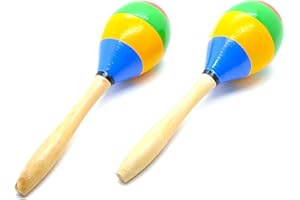 BETTER WITH FRIENDS Maracas adulti. 1 paio, maracas giamaicane dei Caraibi, verde giallo blu rosso Maracas Tradizionali, Strumenti a percussione per Rumba, Sonagli, Percussioni Mano, Strumento Musicale Maracas