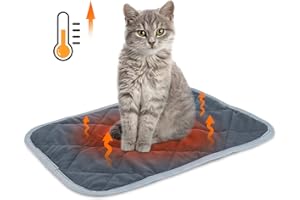 Nobleza Manta Autocalentable Perro, Almohadilla Térmica para Gatos & Perros, Lavable Esterilla Cálida para Mascotas, Gato Cama Plegable Antideslizante Self Heating Pad, S 40x50cm