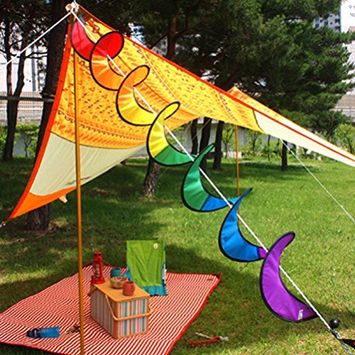 BinaryABC Windspiel Nylon-Spirale Regenbogen Wind Spinner-Zelt-Garten-Dekoration Bunte 2 Stück - 5