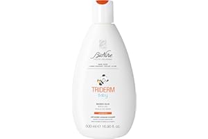 Bionike Triderm Baby - Bagno Olio Neonato e Bambino per Pelli Sensibili, Deterge Delicatamente e Contrasta Secchezza e Irritazione, Dona Protezione e Morbidezza alla Pelle, 500 ml