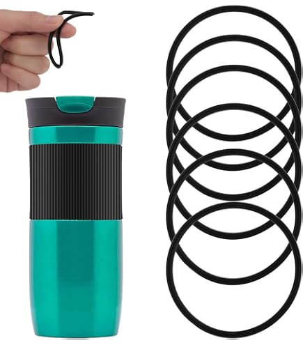 Joints Silicone De Rechange Pour Tasse Emsa Travel Mug Classic/Waves 0.36L Et Grande 0.5L - Lot 2 Pièces - Étanchéité Et Hygiène
