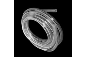 iMeistek Tuyau flexible en plastique, 8 mm x 12 mm x 3 m de long, PVC de qualité alimentaire, tube en vinyle transparent pour le transfert d'eau et d'air