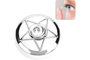 BRRNOO Contact Lens Case, Invisible Box for Glasses, Mate Box, Case for Beautiful Double Box, Complete Accessories, Cartoon Appearance(White)