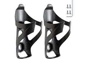 HUALONG® Portaborraccia Carbonio Porta Borraccia Bici Portaborraccia Mtb Corsa portaborracce Nero Opaco, Diametro 72, Peso 18 Grammi, Confezione Da 2.