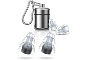 NEUTYPECHIC Bouchon d'oreille Concert, 2 paires Bouchon Oreille Concert, Bouchons Doreilles Anti Bruit Protection Auditive pour Musiciens, Concert, Fête, Festival, Avion et Moto, Noir