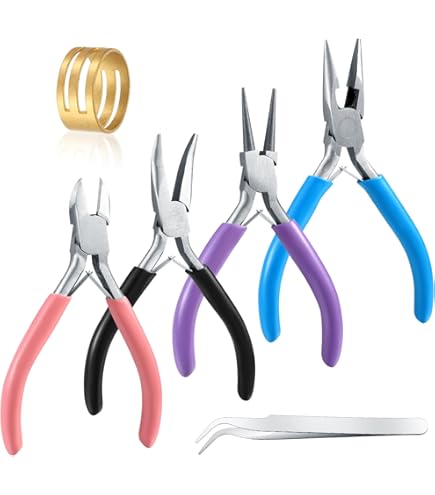 Pinze A Becchi Di Nylon Airssory - Per Gioielleria E Fai Da Te, 13.2cm Con Molla