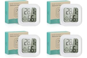 JIZZU Termometro Digital Casa,Termómetro Interior del Higrómetro con Logo de Confort Termometro Habitacion Bebe para habitación de bebé Salón Invernadero Bodega