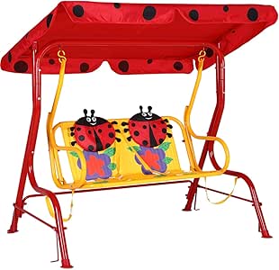 Hollywoodschaukel Kinder Beetle Marienkäfer rot Kinderschaukel 2 Sitzer