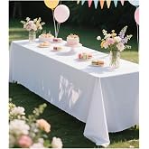 GOEXCPL Polyester Tablecloth Protects and Decorates Table Tops, Suitable for Dining Table, Coffee Table, Hotel and Weddings W