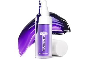 MELARQT Purple Teeth Whitening Toothpaste,Zahnpasta Weisse Zähne,Lila Zahnpasta für Weiße Zähne,Zahnaufhellung Zahnpasta Lila Saubere Gelbe Zähne,Farbkorrektur Serum Zähne,Lila Zahncreme Zähne Aufhellen