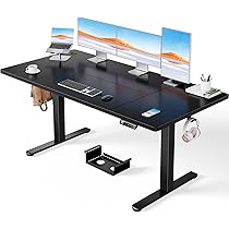 Bureau zit/ sta elektrisch verstelbaar 120x80 cm wit/eiken