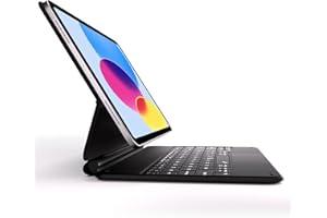Dracool Clavier pour iPad (A16) 11ème Génération 11" 2025/10ème Génération 10.9” 2022, avec Pavé Tactile Magnétique Rétroéclairé Rechargeable Clavier sans Fil Français AZERTY - Noir