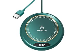 Oldmoom Chauffe Tasse Bureau, Réchauffe Tasse à 3 Réglages de Température, Chauffe-Tasses USB, Chauffe Tasse de Café, Chauffe-Tasse Électrique, Chauffe-Tasse, Arrêt Automatique Pendant 8 Heures