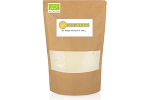‎BIOBUDDYS Bio Magermilchpulver 500g - Milchpulver zum Backen, als Kaffeeweißer oder zur Eis- und Joghurt-Herstellung