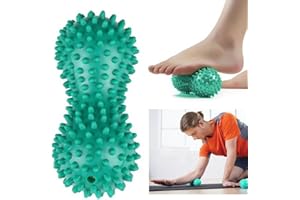 SBYMX Balle de fitness de yoga de massage en forme de cacahuète balle en PVC pour soulager le stress Massage corporel de la main et des pieds