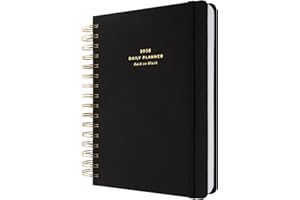 Kokonote 2026 Diary A5 Page A Day - Back To Black | Daily Planner 2026 With Diary Stickers, Pocket, Bookmarks, January 2026 - December 2026 | Aesthetic Stationery Gifts For Women & For Men