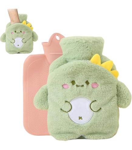 Bouillotte Pour Enfants 400 ML Avec Housse En Peluche Douce - Amovible Et Lavable - Anti-fuite - Lapin Rose - 8
