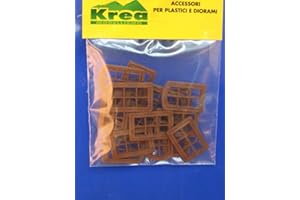 KREA MODELLISMO Finestre Stile Italiano per modellismo Ho - 1/87 pz.16 - Krea