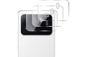 NOKOER Kamera Glas Schutzfolie Kompatibel für Xiaomi Mi 11 Ultra, [3 Stück] Ultradünnes Gehärtetes 2.5D Kamera Schutzglas, 360 Grad Schutzkamera- Transparent
