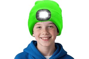 AWSOLAR LED Licht Mütze für Winter Warme