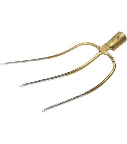 KADAX Forca Da Giardino In Acciaio A 3 Denti – Attrezzo Agricolo Resistente, Manico Ergonomicamente Lungo In Legno, Per Fieno E Terreno Compatto