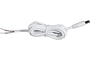 OhmKat Video Doorbell Power Supply Terminal Extension Cord - 24 ft. (White) …
