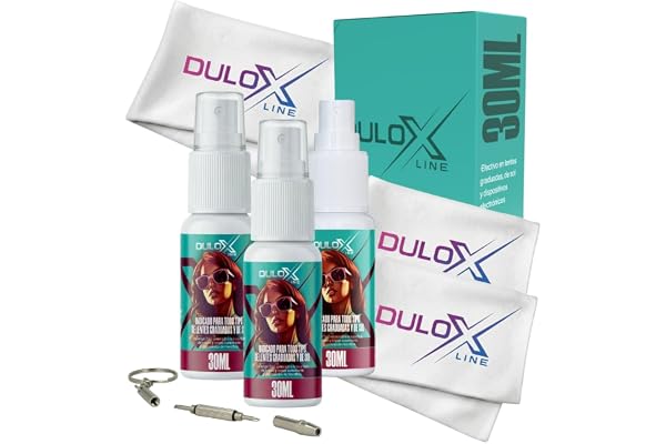 Kit Nettoyage Lunettes 3 Sprays (30ML) + 3 Chiffons Microfibre (18x18CM) + Tournevis – Nettoyant Lunettes Vue et Soleil – Liquide Verres, Écrans, Objectif Caméra – Format Voyage Voiture Poche