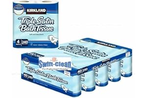 Kirkland Signature Extra Absorbent Triple Satin 3-Ply Toilet Tissue, 40 Rolls Sold by Slamtech
