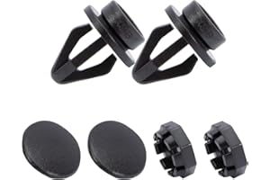 KASTURRBOO KASturbo 799161KA2A - Set di 2 clip di fissaggio per ripiano bagagli posteriore per Nissan Juke 2010-2014, colore: nero