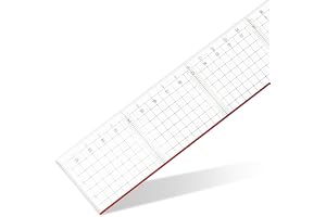 Aristo AR15450 skärlinjal av akrylglas, 50 cm, transparent | Genomskinlig skärlinjal i plexiglas med röd skärkant, millimeterdelning, symmetri- och parallellinjal funktion