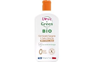 Love & Green - Gel Lavant Surgras Bio 500ml - Pour Toute la Famille - Hydratation Peau Sensible - Formule à base d’ingrédients purs