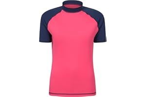 Mountain Warehouse Short Sleeves Womens UV Rash Vest - UPF50+ Sun Protection Ladies Rash Guard, Quick Dry, Flat Seams Top - for Spring Summer Swimming, Beach & Under a Wetsuit