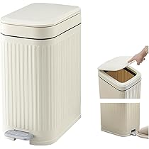 Schmaler Badezimmer Mülleimer - Wasserdicht, Druckdeckel, 28cm Schmal