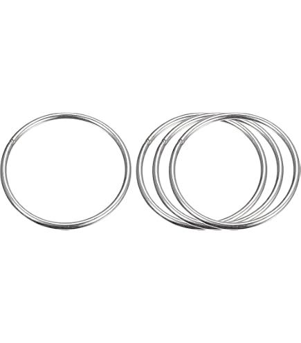Sourcing Map U-Schlauchklemmen, 4 Stück – 50 Mm, Edelstahl 304 Mit Gummi-Futter, Für Rohre & Kabel