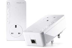 devolo Magic 1-1200 LAN Powerline Starter Kit, Stable Home Working, High Performance (Up to 1200 Mbps for Your Powerline Home Network, Internet from Any Wall Socket, Plug and Play, Easy Config)