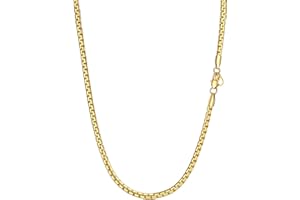 PROSTEEL 2/4/6mm Chaine Acier Inoxydable pour Femme Homme, Collier Chaine Plaqué Or, Chainette Noire à Maille Boîte/Vénitienne - Longueur de 36/46/51/55/61/66/71/76cm