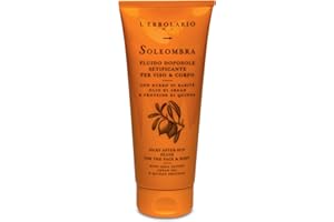 L'Erbolario Doposole Soleombra Viso e Corpo, Fluido doposole setificante con Burro di Karitè, Olio di Argan & Proteine di Quinoa, Formato 200 ml