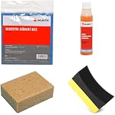 Ara&ccedil; Kurulama Bezi, W&uuml;rth 38x60 g&uuml;deri, w&uuml;rth s&uuml;nger, 1 adet cam sabunu, 1 adet tarix lastik s&uuml;ngeri (Set1)