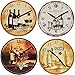 Produktbild alles-meine.de GmbH 2 Stück _ Wanduhren -  Wein & Essen - mediterran  - inkl. Name - aus Holz - ..
