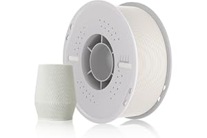 UNITAK3D Filamento PLA Mate para Impresora 3D 1.75mm Precisión Dimensional +/- 0.03mm,Alta Velocidad&Filamento de Impresión Fácil Compatible with Bambu Lab All Impresoras 3D-1kg Spool(2.2lbs)-Blanco Marfil