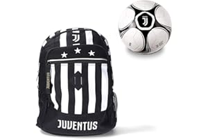 JUVENTUS Zaino Advanced a Doppio Scomparto - Collezione Scuola 2021/2022-100% Originale - 100% Prodotto Ufficiale - Pallone in Omaggio