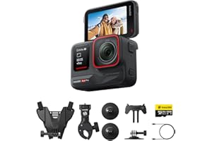 Insta360 Ace Pro Paquete Motero - Cámara de acción Impermeable codiseñada con Leica, Sensor Insignia de 1/1.3 Pulgadas y reducción de Ruido de IA para una Calidad de Imagen inmejorable, 4K120 fps