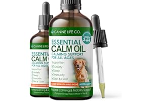 CANINE LIFE CO. Canine Life Dog Calm Oil (60ml) Made from Pure Hemp Seed Oil for All Breeds, Natural Calming Support, Joint & Skin Health