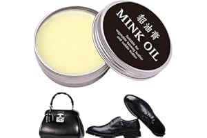 Besreey Leather Shoe Cleaner - Mink Oil Leather Conditioning Cream, Restoring, Refurbishing Balm for Boots, Bags, Leather Furniture, Shoes