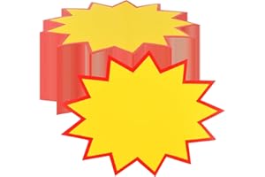 Cozlly 100 Pièces Étiquette de Vente, Étiquettes de Prix Vierges en Forme D'étoile, Étiquettes Promotionnelles, Signe de Magasin de Détail, Étoile Etiquettes Prix pour Boutique Supermarché