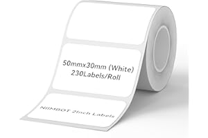 NIIMBOT Kitchen Food Labels - Self-Adhesive 1.97" x 1.18" (50×30 mm) 230 Labels/Roll, Waterproof for Pantry Storage & Organisation