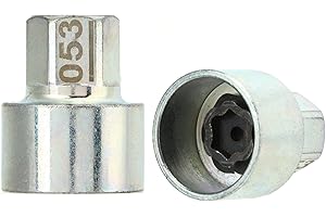 KIMISS Presa Antifurto Lugnut, Bullone Chiave di Blocco Ruota Sostituzione Presa Antifurto Lugnut per 1 3 5 6 7Series X1 X2 X3 X4 X5 X6 Z4 052 (053)